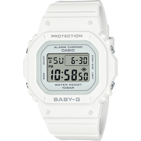 BIGBOYS / CASIO BABY-G カシオ スクエア 小型 ホワイト レディース腕時計 BGD-565-7JF